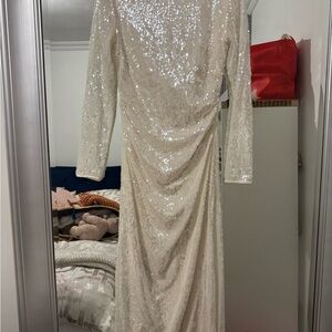 Nordstrom Sparkling Cream Sequin Dress